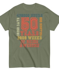 50th Birthday t shirts 50 Years Of Being Awesome T-shirt