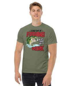 Alternative view of Funny Fishing T-shirt - Bad Day of Fishing