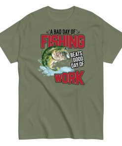 Funny Fishing T-shirt – Bad Day of Fishing