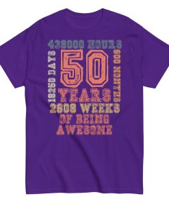 50th Birthday t shirts 50 Years Of Being Awesome T-shirt