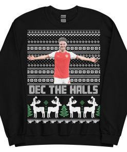 Black Declan Rice Christmas Jumper Dec The Halls Arsenal