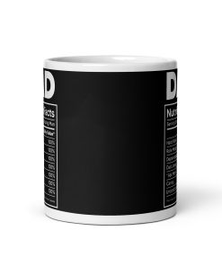 Funny Dad Mug Nutrition Facts