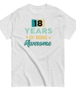 18 Years Of Being Awesome – 18th Birthday T-shirts