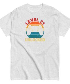 Level 21 Unlocked T-shirt 21st Birthday Gift T Shirts