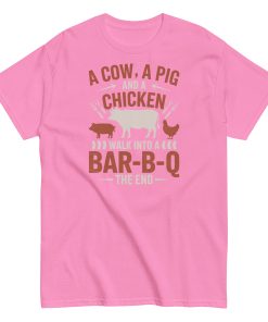 A Cow A Pig And a Chicken Funny BBQ T-shirts