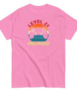 Level 21 Unlocked T-shirt 21st Birthday Gift T Shirts