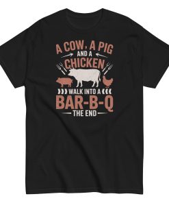 A Cow A Pig And a Chicken Funny BBQ T-shirts