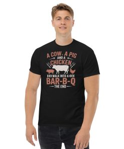 A Cow A Pig And a Chicken Funny BBQ T-shirts