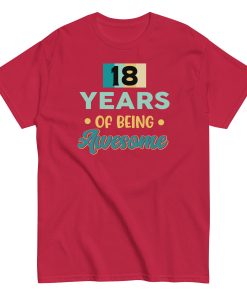 18 Years Of Being Awesome – 18th Birthday T-shirts