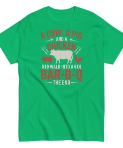 A Cow A Pig And a Chicken Funny BBQ T-shirts