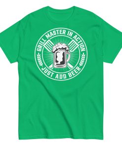 Grillmaster In Action Just Add Beer BBQ T-shirt