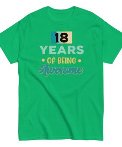 18 Years Of Being Awesome – 18th Birthday T-shirts