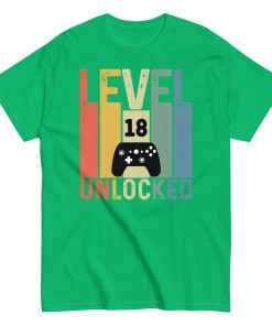 Level 18 Unlocked – 18th Birthday T-shirts for Gamers