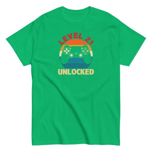 Level 21 Unlocked T-shirt 21st Birthday Gift T Shirts