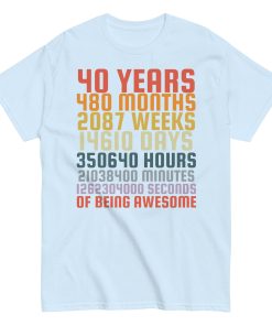 40th Birthday T Shirts 40 Years Of Being Awesome Gift T-shirts