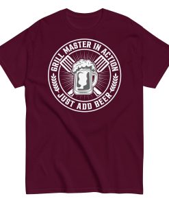 Grillmaster In Action Just Add Beer BBQ T-shirt