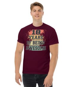18th Birthday T-shirt – 18 Years Of Being Awesome