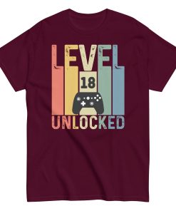 Level 18 Unlocked – 18th Birthday T-shirts for Gamers
