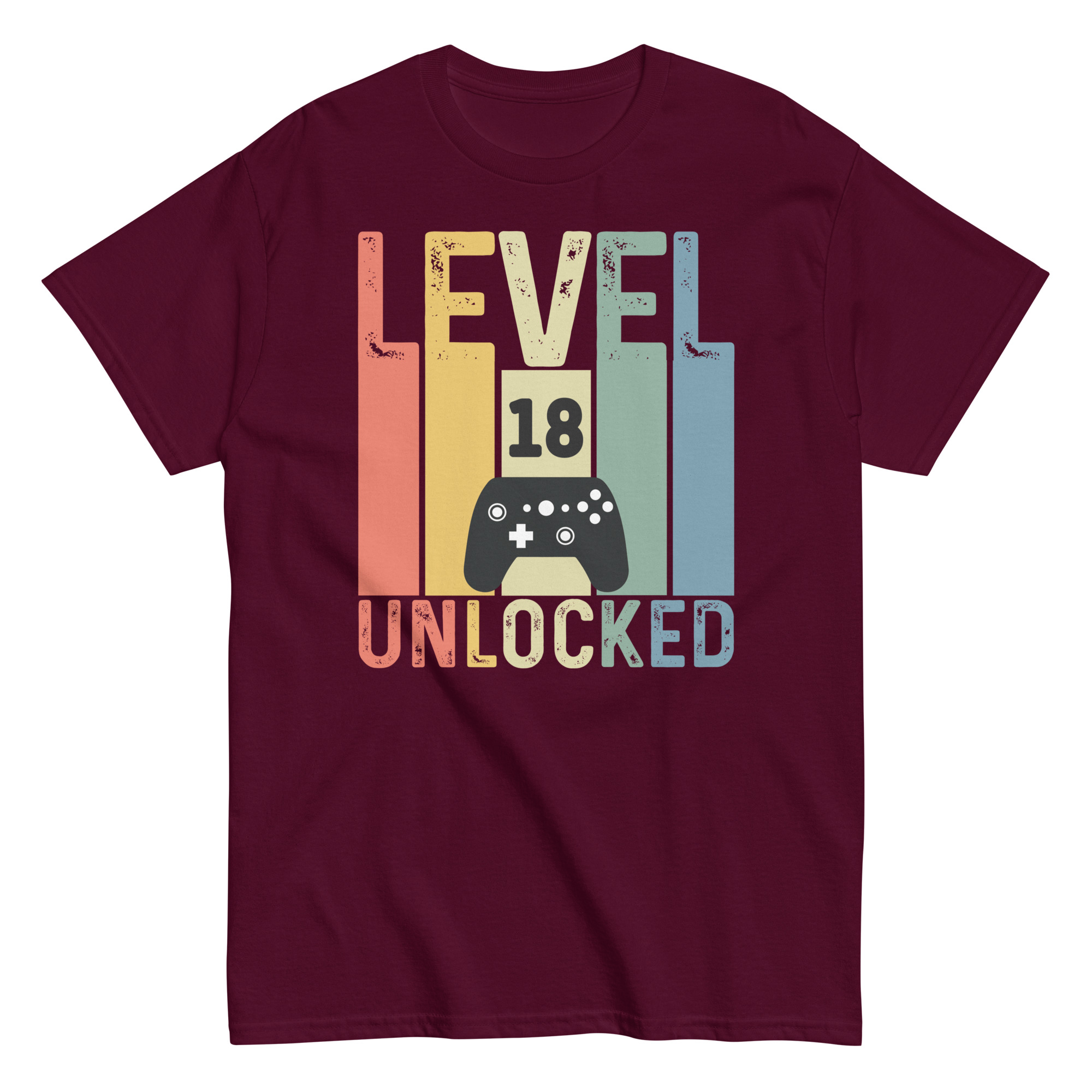 Level 18 Unlocked – 18th Birthday T-shirts for Gamers