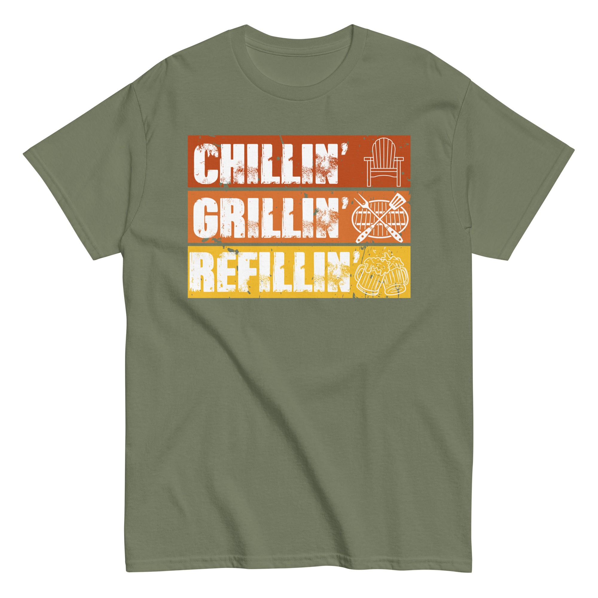 BBQ T-Shirt Chillin’ Grillin’ Refillin’