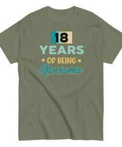 18 Years Of Being Awesome – 18th Birthday T-shirts