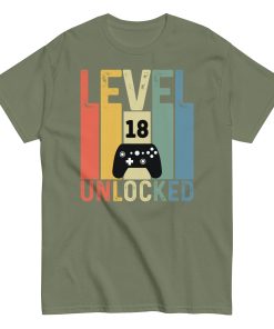 Level 18 Unlocked – 18th Birthday T-shirts for Gamers