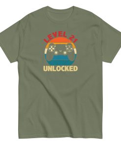 Level 21 Unlocked T-shirt 21st Birthday Gift T Shirts