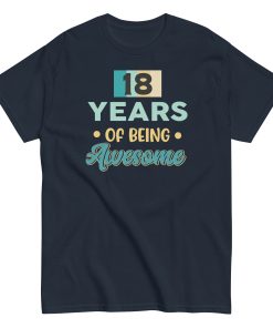 18 Years Of Being Awesome – 18th Birthday T-shirts