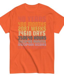 40th Birthday T Shirts 40 Years Of Being Awesome Gift T-shirts