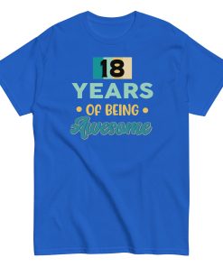 18 Years Of Being Awesome – 18th Birthday T-shirts