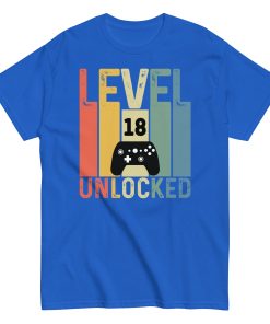 Level 18 Unlocked – 18th Birthday T-shirts for Gamers