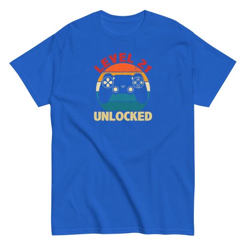 Level 21 Unlocked T-shirt 21st Birthday Gift T Shirts