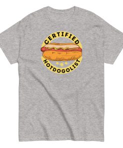 Certified Hotdogologist Funny BBQ Gift Hotdog T-Shirt