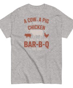 A Cow A Pig And a Chicken Funny BBQ T-shirts