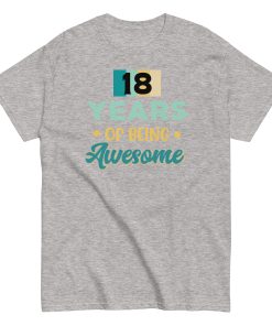 18 Years Of Being Awesome – 18th Birthday T-shirts