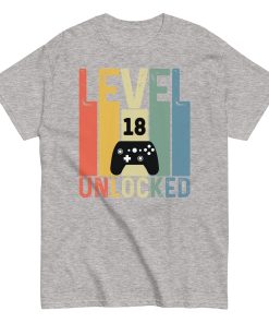 Level 18 Unlocked – 18th Birthday T-shirts for Gamers