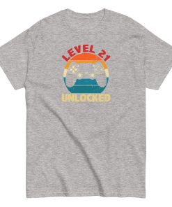 Level 21 Unlocked T-shirt 21st Birthday Gift T Shirts