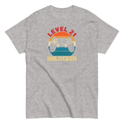 Level 21 Unlocked T-shirt 21st Birthday Gift T Shirts
