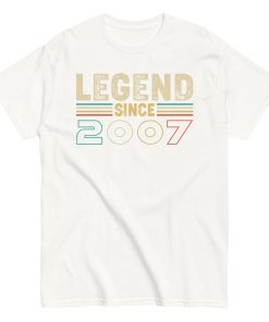 Legend Since 2007 T-shirts Birthday Gifts