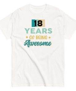 18 Years Of Being Awesome – 18th Birthday T-shirts