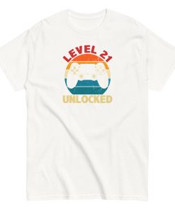 Level 21 Unlocked T-shirt 21st Birthday Gift T Shirts