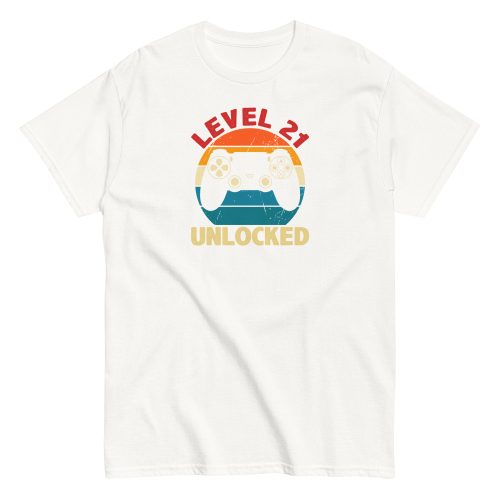 Level 21 Unlocked T-shirt 21st Birthday Gift T Shirts