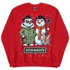 Funny Christmas Jumpers: Snowasis Oasis Christmas Jumper Liam & Noel Gallagher Snowmen - Red