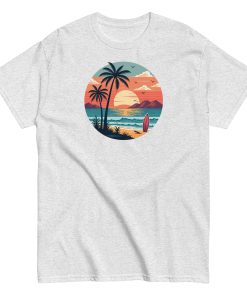 Retro Sunset Beach Surf T-shirt
