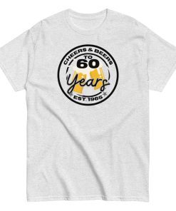 60th Birthday T-shirt Cheers & Beers to 60 Years T-shirt