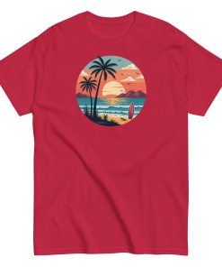 Retro Sunset Beach Surf T-shirt
