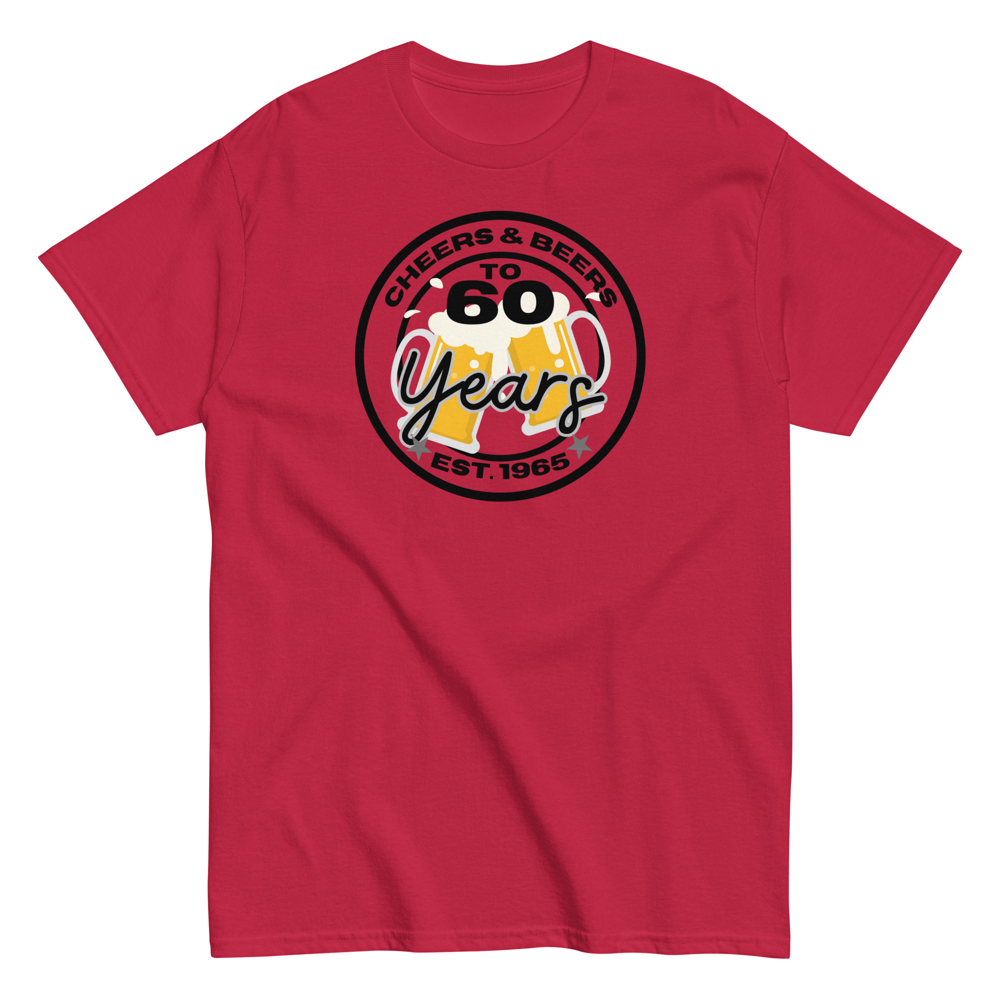 60th Birthday T-shirt Cheers & Beers to 60 Years T-shirt