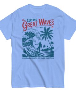 Surfing Great Waves Honolulu Hawaii T-shirt