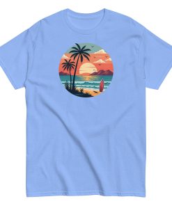 Retro Sunset Beach Surf T-shirt