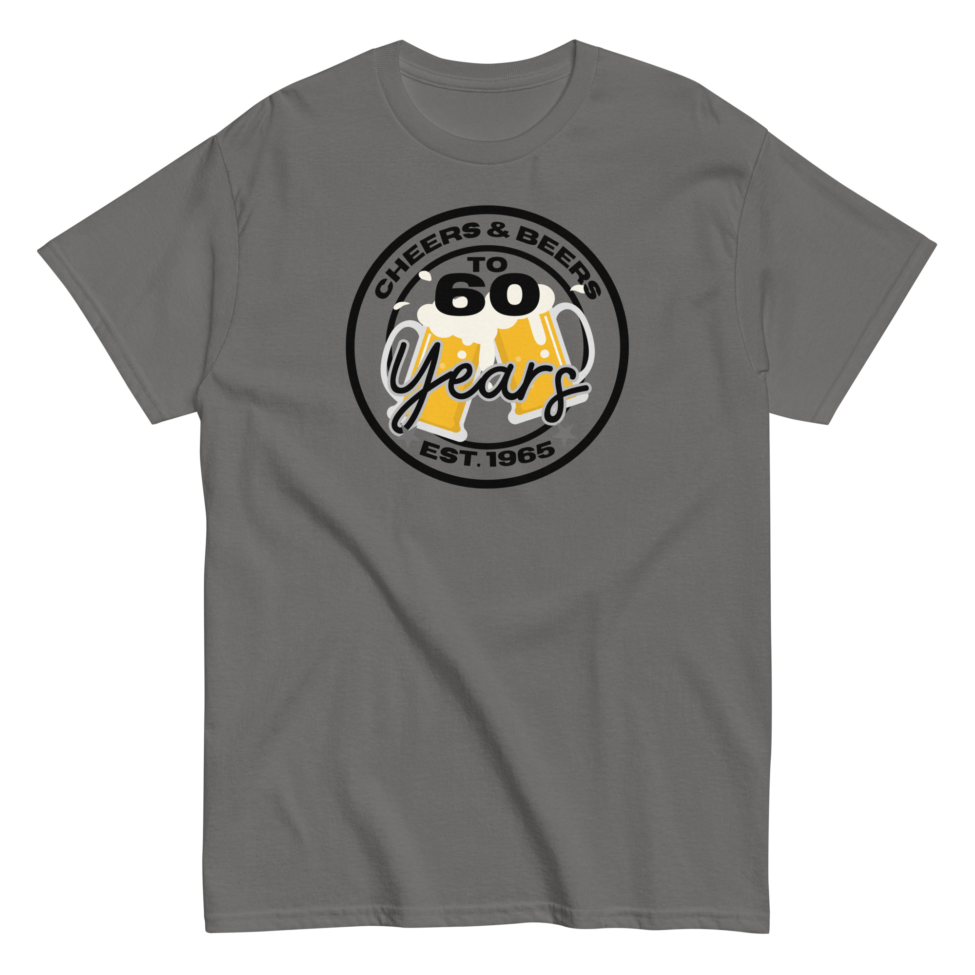 60th Birthday T-shirt Cheers & Beers to 60 Years T-shirt